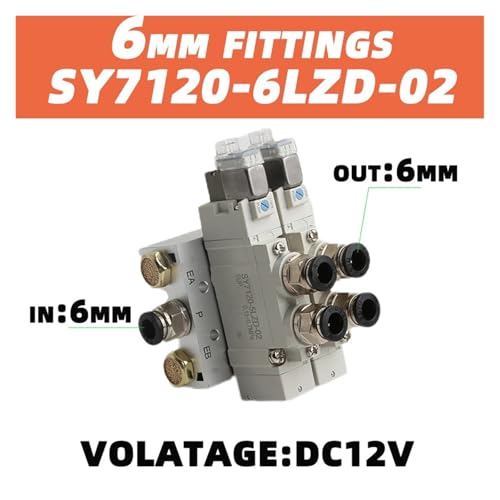 Combinaison SY7120 électrovannes résout fuite air vanne commande cylindre 6mm - 3