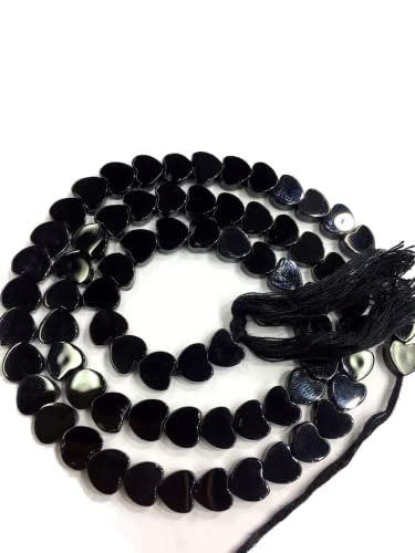Perles onyx noir coeur fil 13" pour créer des cadeaux bijoux uniques