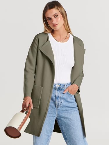 Image of ANRABESS Womens Cardigan Sweater Open Front Knit Long Coatigan Dressy Casual Jacket Coat 2026 Fall Outfits Classy Clothes