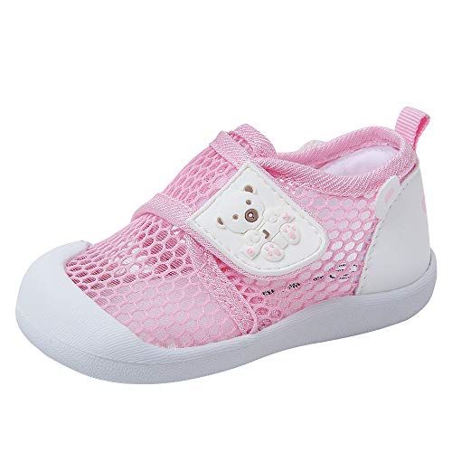 Baby Boys Girls Comfortable Breathable Mesh Outdoor Sneakers Summer Sandals Toddler Shoes (4 M US Toddler, Pink-2)