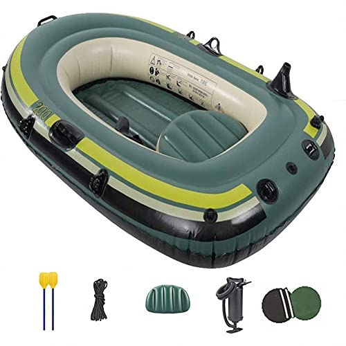 Embarcaciones para Adultos con Remo, Bote Inflable 3 Personas con Bomba, Kayak Bote de plástico, Bote de remos Inflable, Bote Inflable de Goma