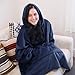 Catalonia Oversized Wearable Blanket Hoodie Sweatshirt, Comfortable Sherpa Lounging Pullover for Adults Men Women Teenagers Wife Girlfriend Gift