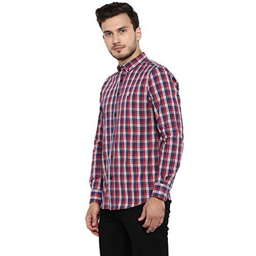 Image of Red Tape Men's Checkered Regular Fit Casual Shirt