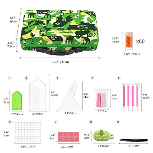 image for ARTDOT 60 Slots Storage Container for Diamond Art Kits for Adults,Port