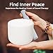 CALM CLANG 8 Inch F Note 432hz Heart Chakra Crystal Singing Bowl Healing Pure White with Carrying Case and Rubber Mallet Suede Strikers Oring