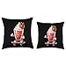 Cute Strawberry Skateboard Cartoon Milkshake Urban Skater Throw Pillow