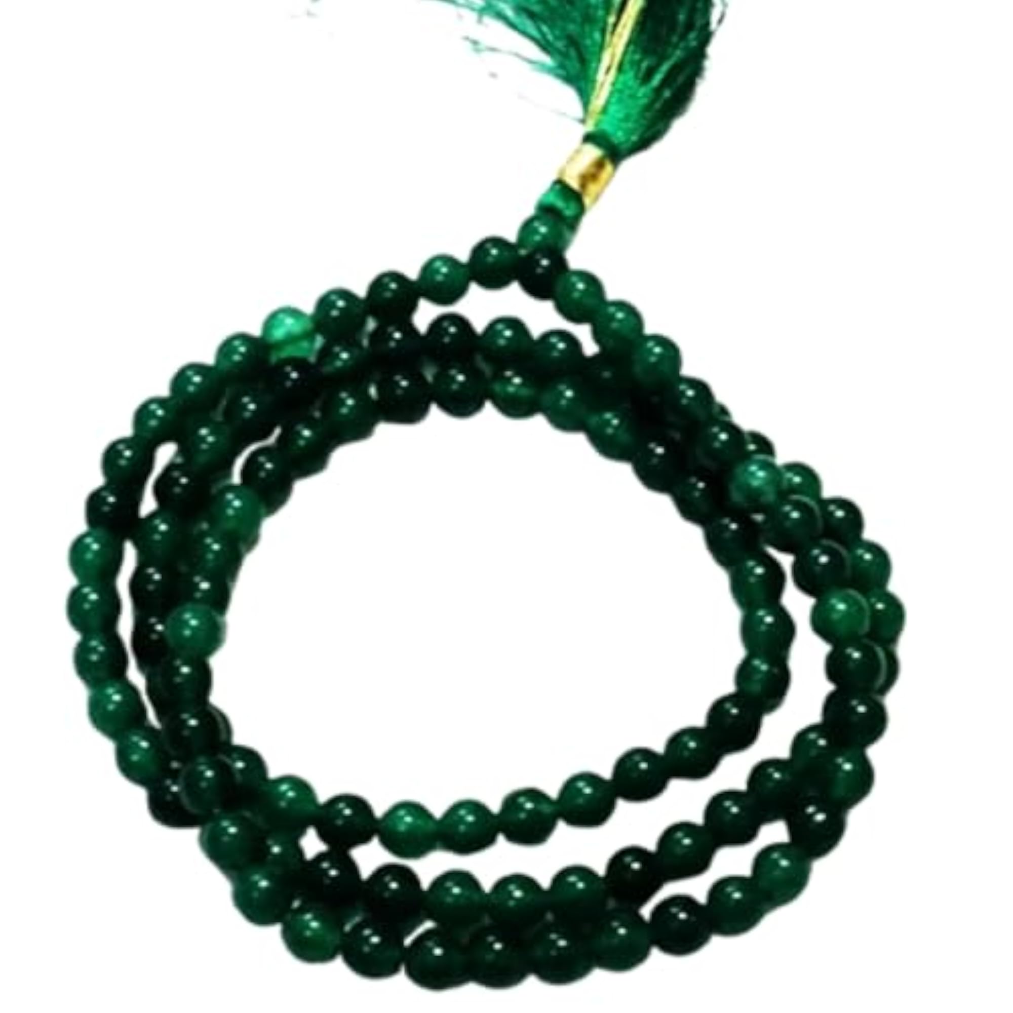 Natural Green Aventurine 10MM Round Beaded Prayer Mala Necklace