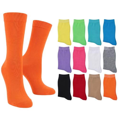 Image of Tipi Toe Women's Fun Patterned Dress Socks, 12-Pack Lightweight Colorful Crew Socks, Casual Novelty Assorted Designs