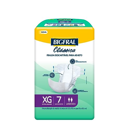 Fralda Adulto Bigfral Clássica XG 7 Unidades