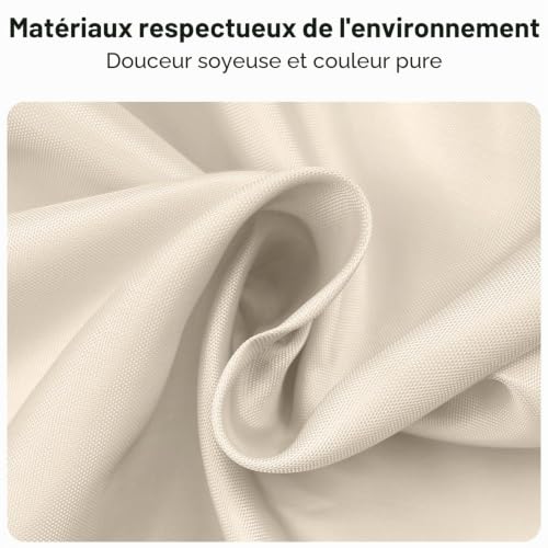 Rideau de douche imperméable beige pour éviter les projections sur le sol