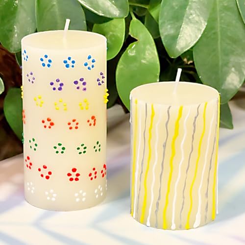 REALART 6 cores premium para decoração de vela, caneta de cera, kit de pintura de vela, kit de decor