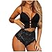 Erotische Dessous-Set Frau Sexy Push up BH Spitze Reizwäsche Damen Negligee Babydoll Nachtwäsche Unterwäsche mit High Waist Slip Nachthemd Bodysuit Nachtwäsche Nachtkleid