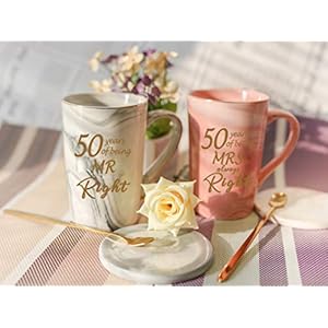 50th wedding anniversary coffee mugs 50th wedding mugs 50 year parents anniversary mugs 50th anniversary mugs for couple her husband wife parents golden anniversary mugs for parents mugs 14 ounce  urban country home decor