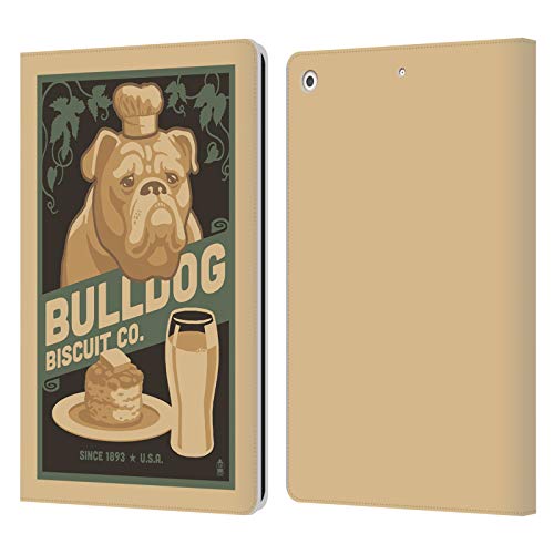 Coque en cuir iPad 10.2 étui portefeuille bouledogue