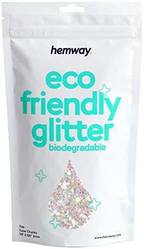 Eco Friendly Biodegradable Glitter, Mother of Pearl Iridescent, Super Chunky (1/8" 0.125" 3mm)