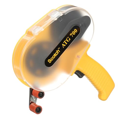 Image of 3M Scotch ATG 700 Adhesive Applicator, 1 /2 in and 3 /4 in Wide Rolls, Yellow,(Pack of 6)