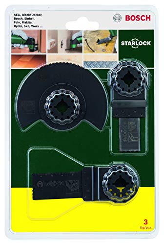 Bosch Accessories DIY 3tlg. Starter-Set (Holz für Multifunktionswerkzeuge Starlock)