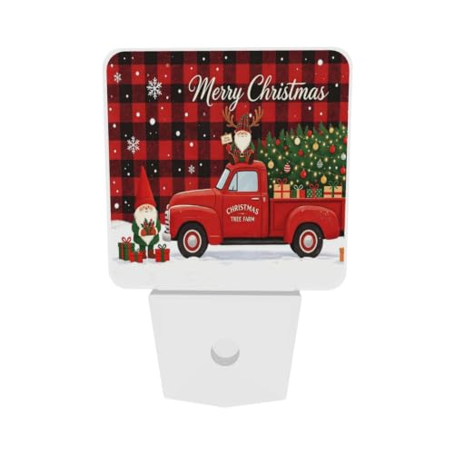 Image of Christmas Tree Red Turck LED Plug-in Night Light 2-Pack for Bathroom