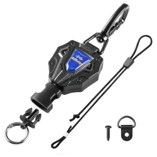 CB Mic Holder, Retractable CB Radio Microphone Hanger with 28" Stainless Steel Cord, Heavy-Duty Mic Tether with Adjustable Mount Kit & D-Ring with Screw, Perfect for Truck Drivers