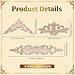 FREEBLOSS 12pcs Wood Carved Appliques Onlays Decorative Furniture Appliques 3 Different Wood Molding Wall Embellishments for Cabinet Door Bed Wardrobe Decoration