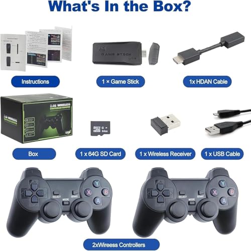 Image of NextTech M18 UHD Video Game Console with Retro Built-in Games | Portable Handheld Video Game for Kids & Adults (Dual 2.4G Wireless Gamepads)