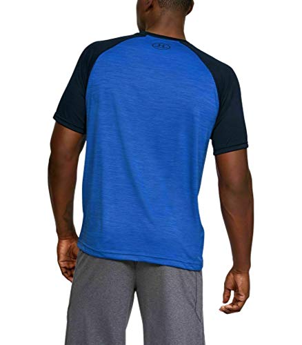 Under Armour Mens HeatGear Velocity 2.0 Colorblock Shirt (Blue/Blue, Small)3