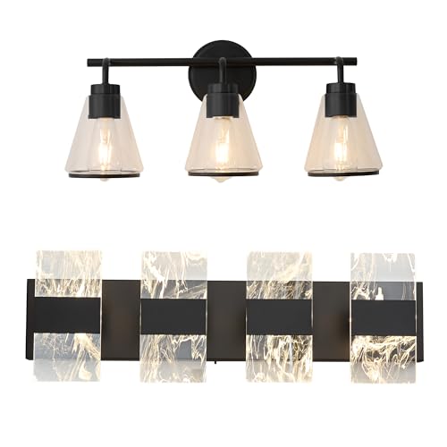 Image of Bathroom Light Fixtures Over Mirror & Modern LED Bathroom Light Fixtures 3-Light Chrome Vanitys Lights