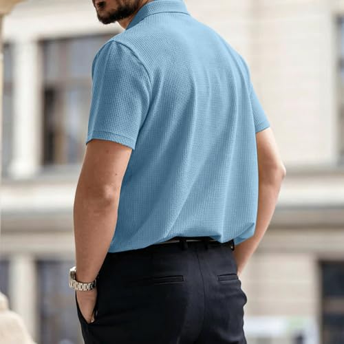 Mens Breeze Polo Shirts Quick Dry Beer Belly Breeze Textured Collared Shirt miniatura 3