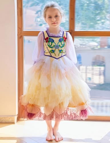 Girls Lucy Gray Baird Dress Halloween Tulle Ball Gown Dresses Birthday Party Cake Skirt Outfit3