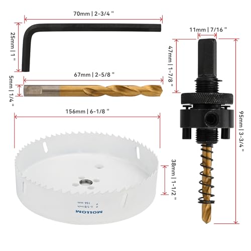 Mollom (156mm, White, 156mm | 6-1/8" - Image 2