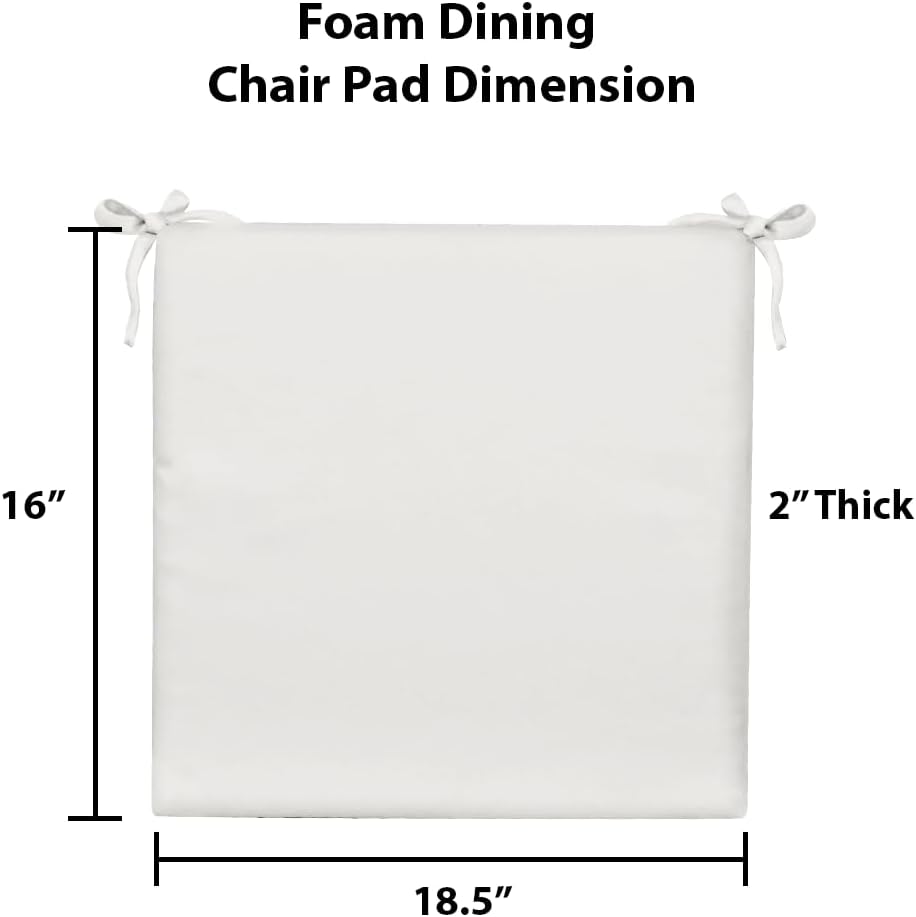 RSH DECOR: Sunbrella Foam Chair Cushions Set of 2 | 18.5" x 16" x 2" | All-Weather Rectangular Cushions for Patio Furniture | Crafted with Sunbrella Performance Fabric | Astoria Sunset