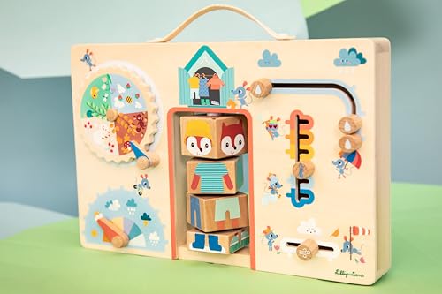 Panel didáctico de madera Lilliputiens para aprender a vestirse solo 3