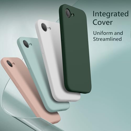 Image of FireNova Magnetic for iPhone 17e Case /iPhone 16e Case, Compatible with MagSafe, [Silicone Camera Protection] Microfiber Lining Phone Case, 6.1 inch, Alpine Green