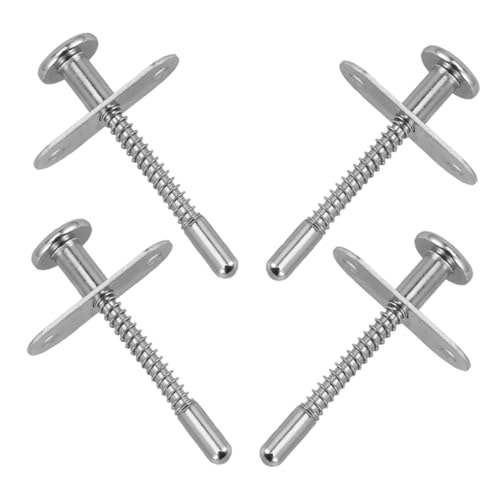 KALLORY 4Pcs Spring Latch Pin for Crib Furniture Replacement Height Fittings for Beds Secure Fastening Parts for Cabinets Windows