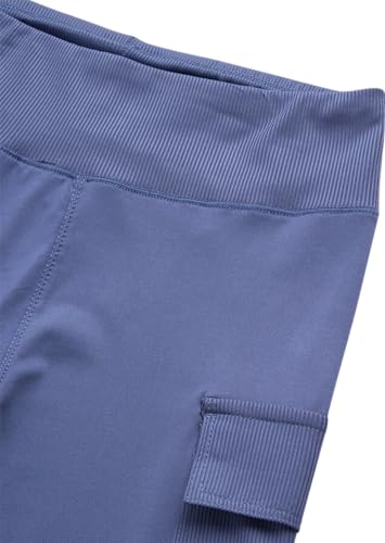 Image of RBX Girls Pant Sets - 2 Piece Breathable Girls Long Sleeve Shirts and Cargo Leggings Clothing Sweat Set with Pockets (7-12)
