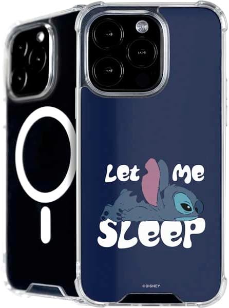 Skinit Phone Case Compatible with MagSafe iPhone 16 Pro - Officially Licensed Disney Lilo and Stitch Dont Wake Me I Bite Design