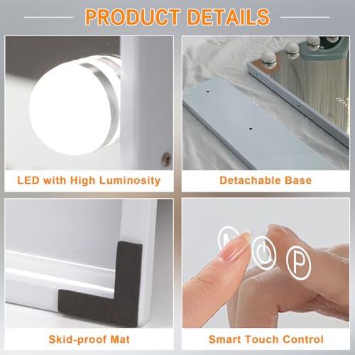 Espejo para Maquillaje Rectangular con Luz LED 22.8x18.1" miniatura 4