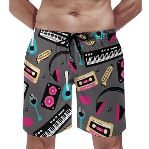Maillot de bain homme guitare à clavier et séchage rapide S