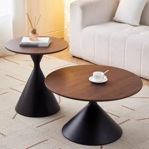 Table basse en bois massif crème pour salon design - 5