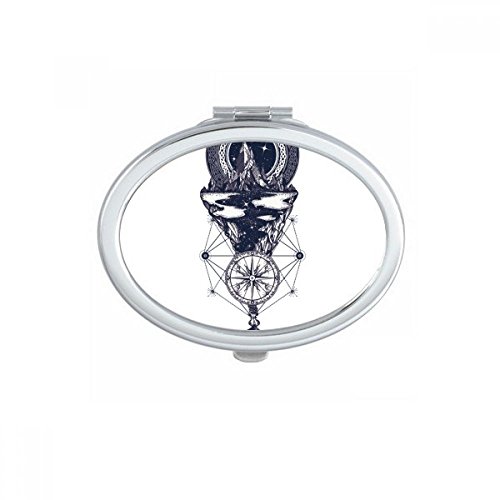 Miroir de maquillage portable boussole : solution compacte pour retouches rapides - 2
