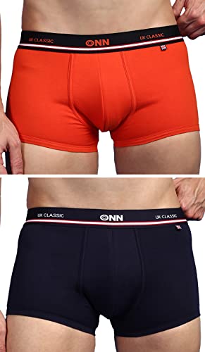 Image of ONN UK Classic Men's Combed Cotton Mini Trunk with Feather Touch Ultra Soft Waistband (Pack of 2)