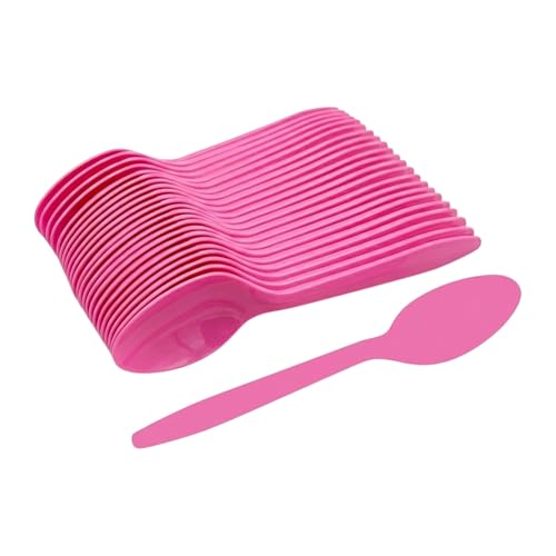 The Baker Celebrations 100 Count Plastic Teaspoons Pink Party Spoons