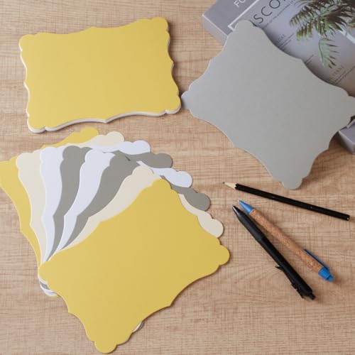 Homtable 50 Pack Shiny Blank Cardstock Greeting Cards for DIY Crafts (Cream Color, 4x6IN) - Thumbnail 6