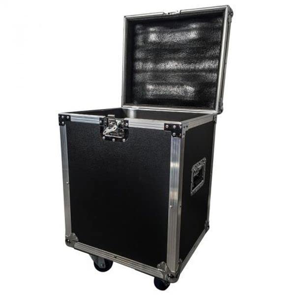 FLIGHT CASE DJ UNIVERSALE PROFESSIONALE CON RUOTE DISCOTECA 50x42x36 cm PALCO MULTIFUNZIONE effetti luce dischi minuteria