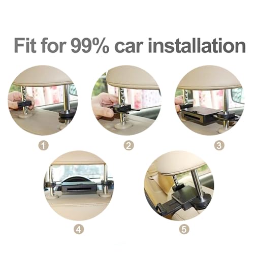 Pantalla para reposacabezas de coche 1080p con luces de 7 colores y lector USB 6