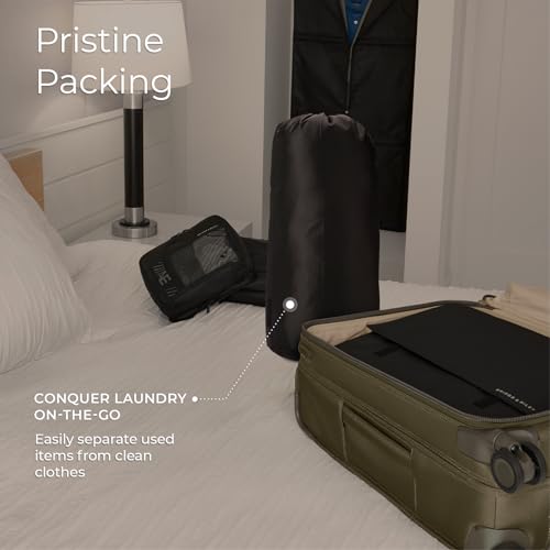 Briggs & Riley Travel Laundry Bag with Drawstring - Separate Used & Clean Clothes, Luggage & Suitcase Laundry Bag, Washable Nylon Fabric, Reusable - Luggage Accessories, Black3