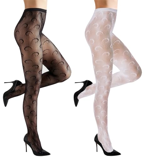 Image of 2-Pack Women's Sparkling Fishnet Stockings - Rhinestone Party Pantyhose