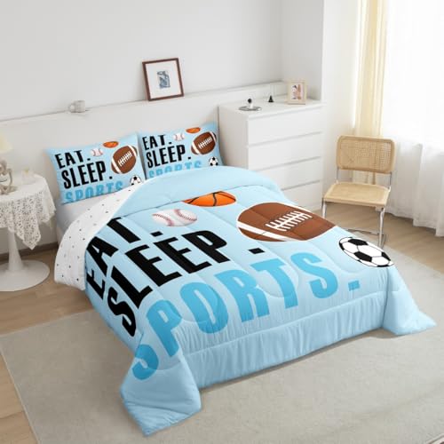 Image of Feelyou Sports Comforter Set Twin Size for Kids Boys Girls