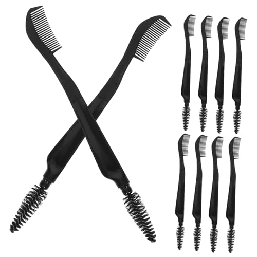 Mikinona Eyelash Brush Eyebrow Comb 10pcs Micro Eyebrow Brush Dual Makeup Tool Portable Travel Set