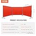 VEVOR Welding Screen with Frame, 6' x 8' 3 Panel Welding Curtain Screens, Flame-Resistant Vinyl Welding Protection Screen on 12 Swivel Wheels (6 Lockable), Moveable & Professional for Workshop, Red
